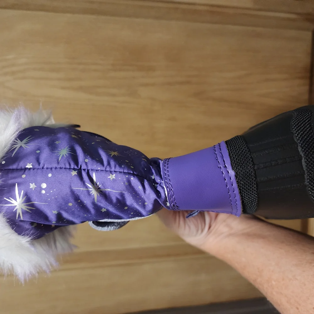 Demim Paris Purple and Black Rain & Snow Boots for All-Weather Adventures